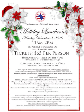 2019 Holiday Luncheon Flyer
