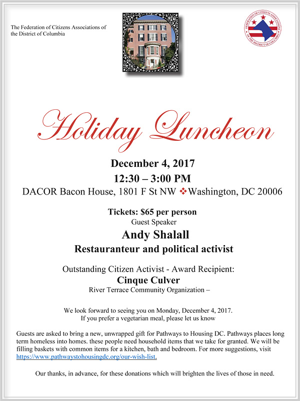 2017 Holiday Lunch Flyer